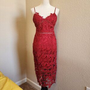 L'Atiste by Amy Red Lace Dress - Medium